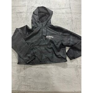 Millersville University Windbreaker Jacket Mens L Black Camo Pullover Hooded